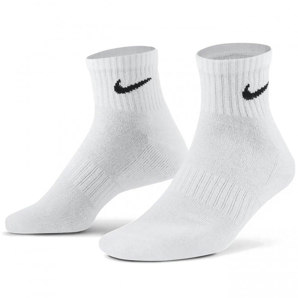 NIKE Nike Everyday Cushioned Quarter Socks (3Pk) WHITE/BLACK