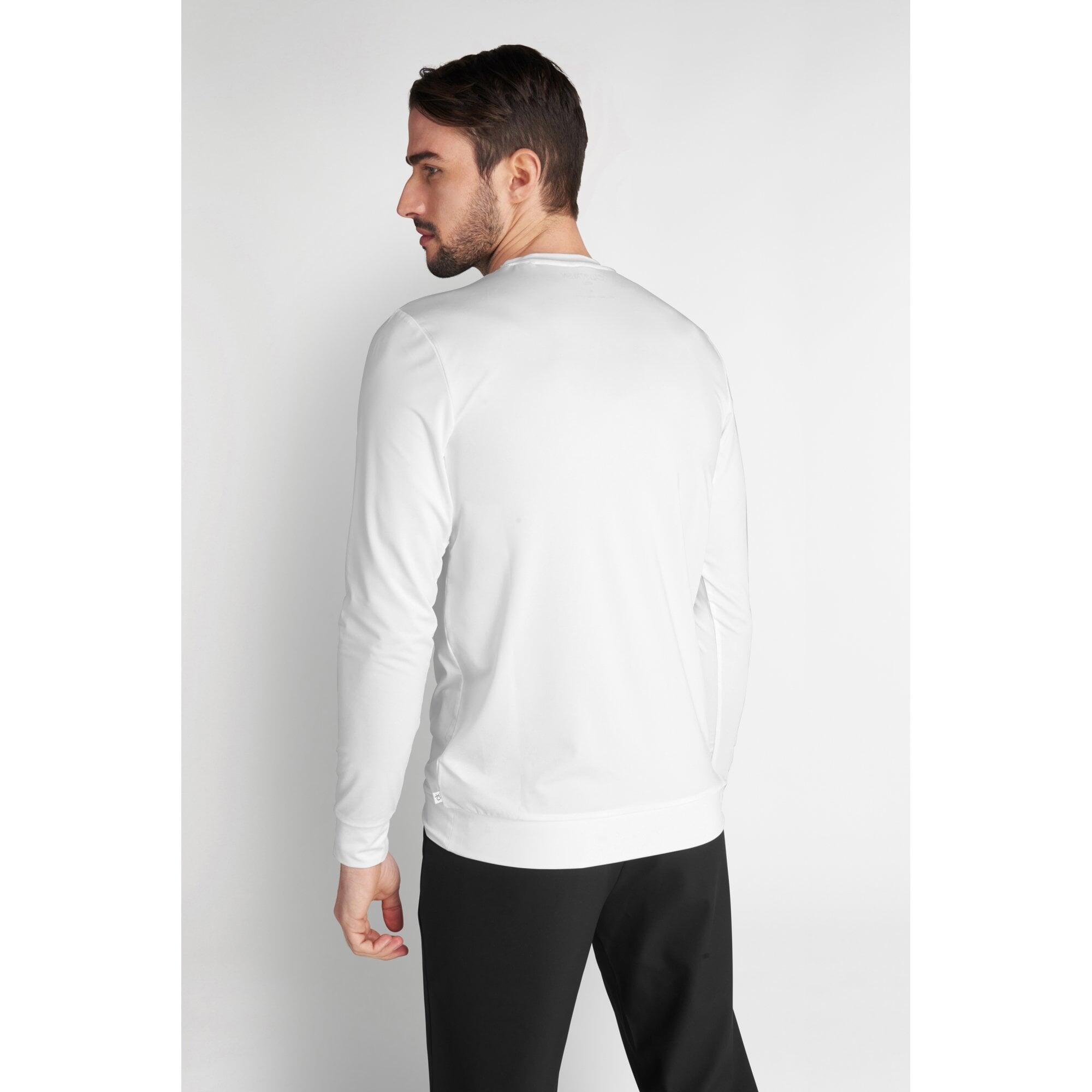 Calvin Klein BASELAYER WITH CK CHEST PRINT - WHITE 3/4