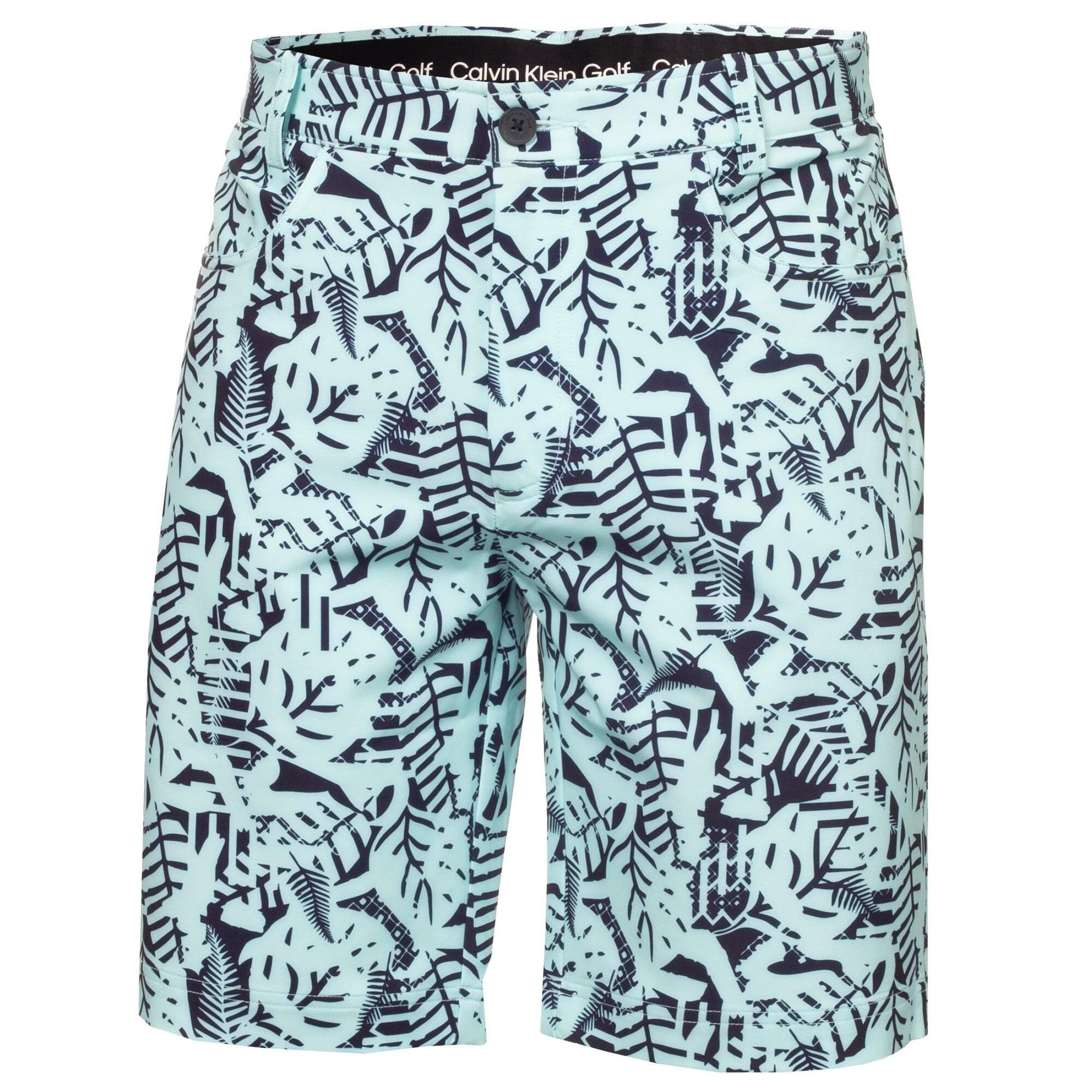 CALVIN KLEIN Calvin Klein Printed Genius Shorts - Aqua/Evening Blue