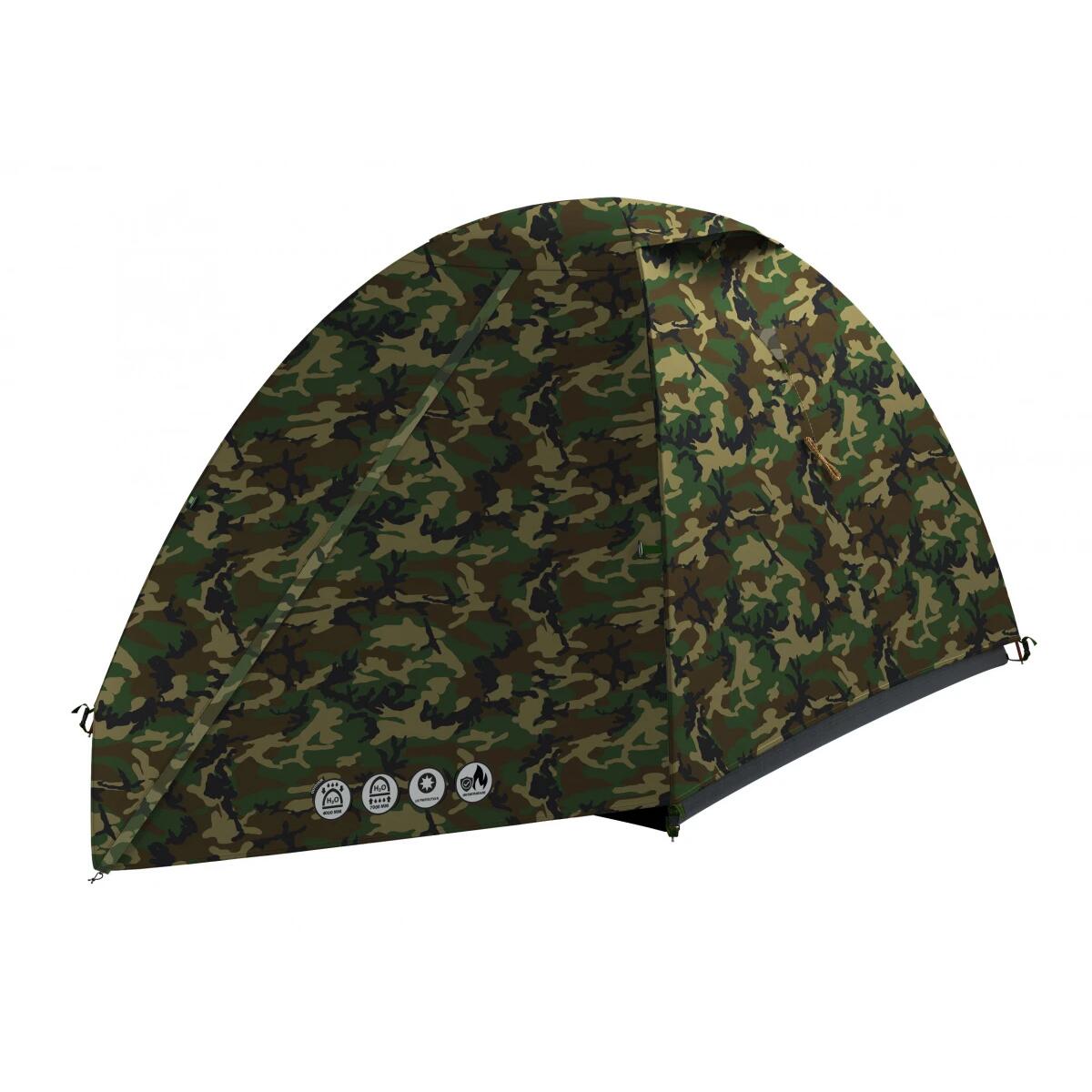 HUSKY Bizam 2 Army – leichtes Zelt – 2 Personen – Tarngrün