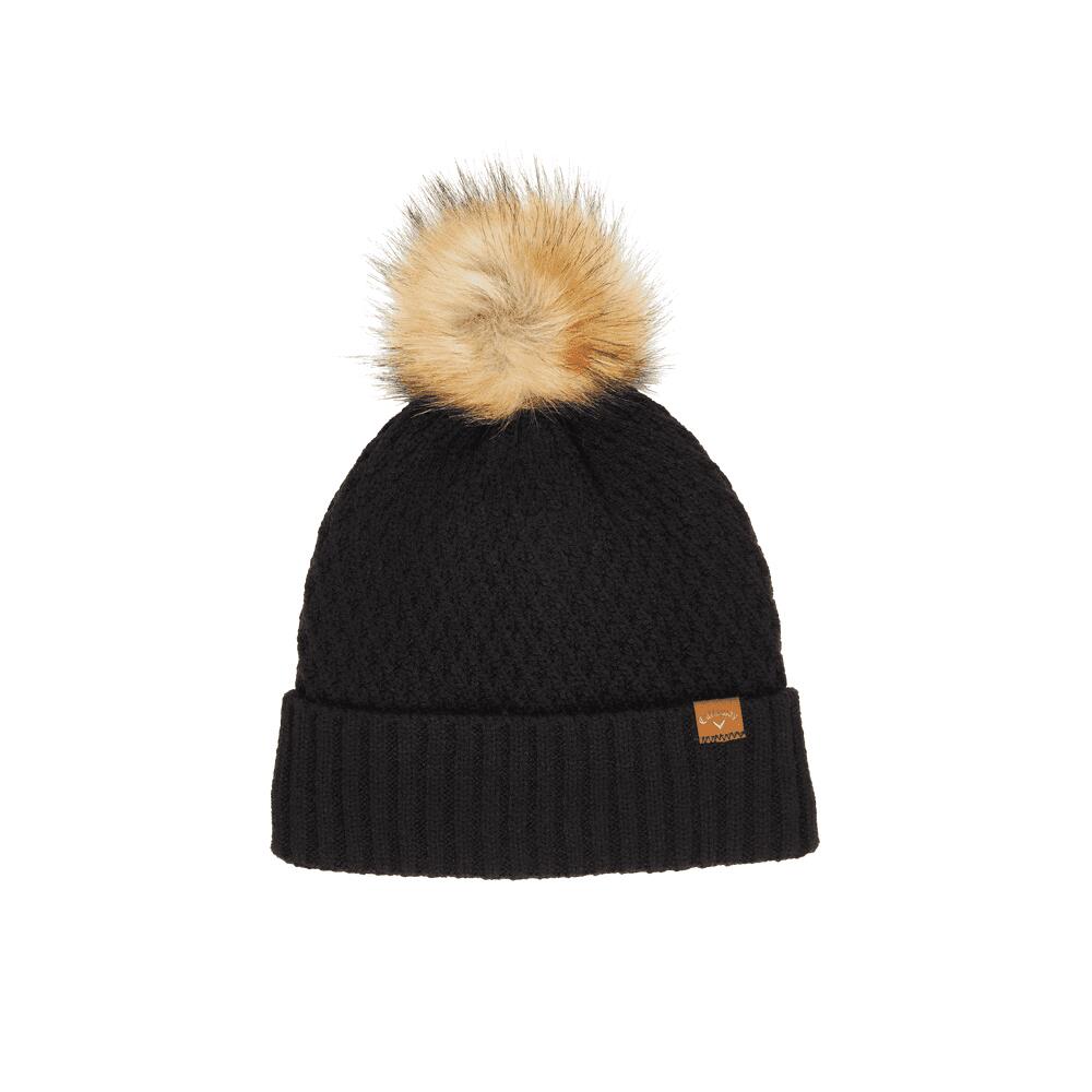 Callaway - Chapeau De Golf À Pompon Pour Femmes Callaway, Noir - Bonnet - Beige|noir - Taille Unique - Decathlon