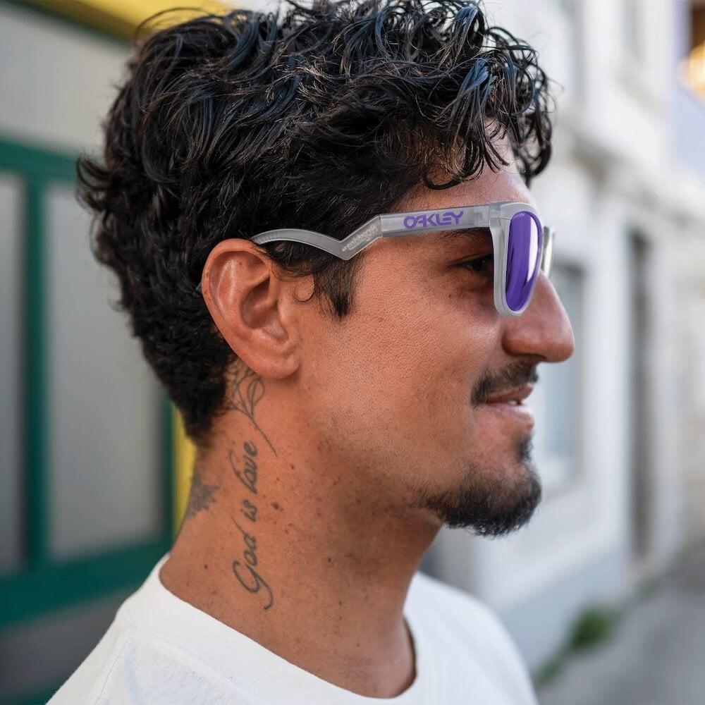 Oakley Frogskins Hybrid Matte Translucent Lilac/Clear/Prizm Violet 4/4