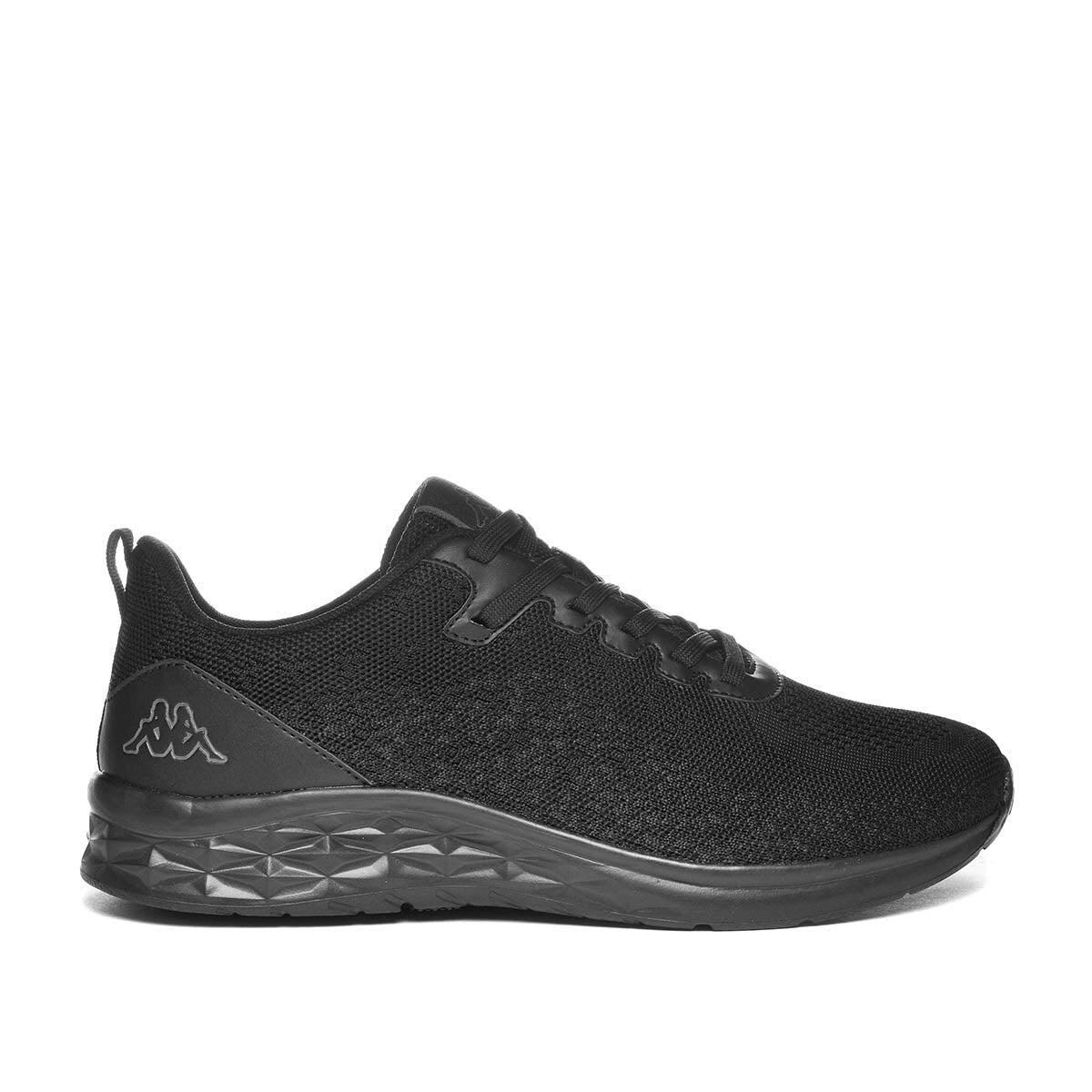KAPPA sneakers da uomo e donna in poliestere nero da fitness