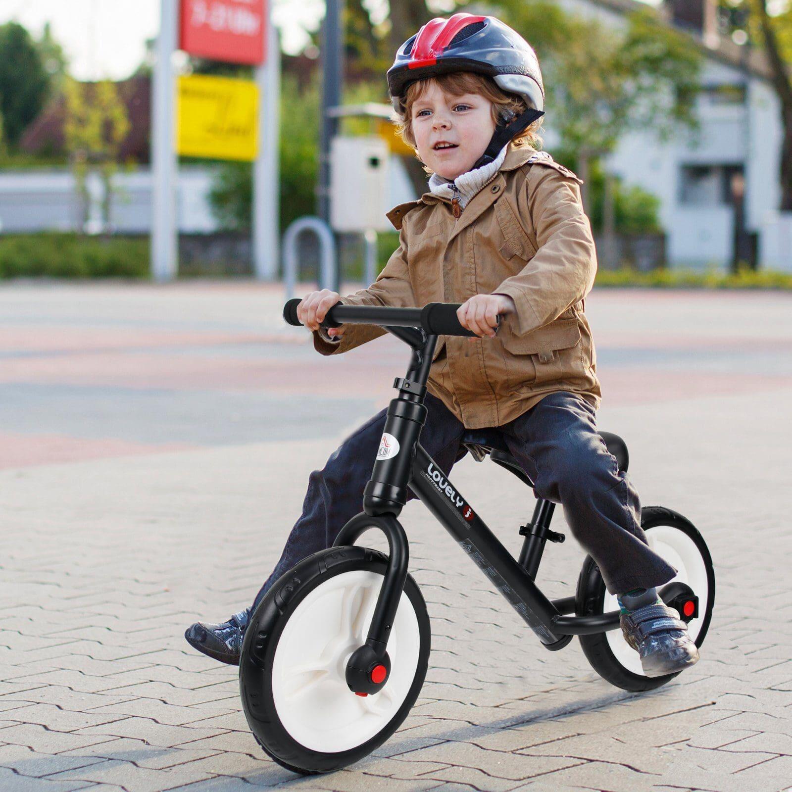 HOMCOM Bicicleta sem Pedais 85x36x54 cm Preto HOMCOM