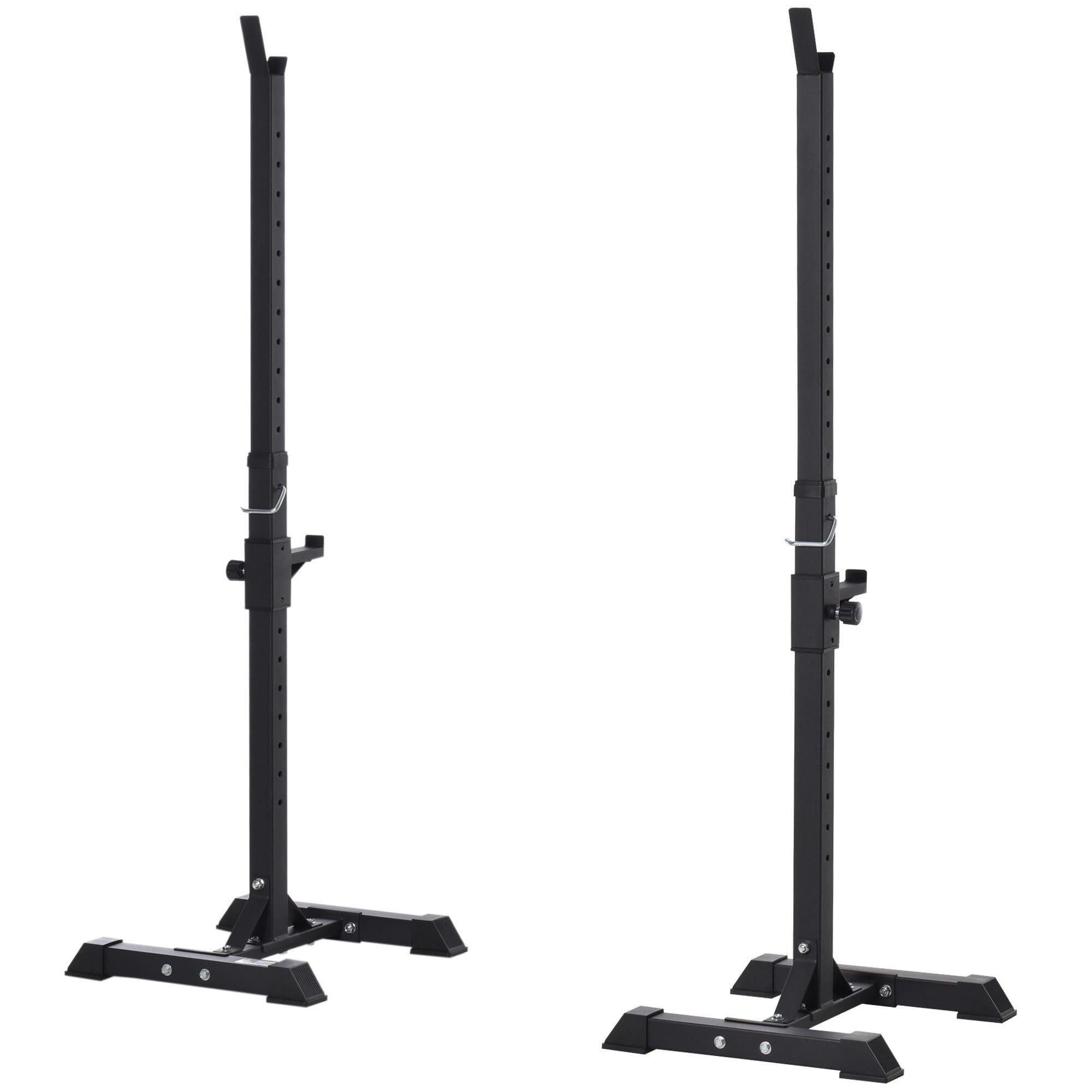 HOMCOM Suporte para Barras de Pesos 50x49x154cm Preto HOMCOM