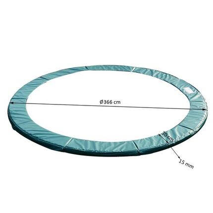 Cojín Borde para Cama Elástica HOMCOM 366x366 cm Verde