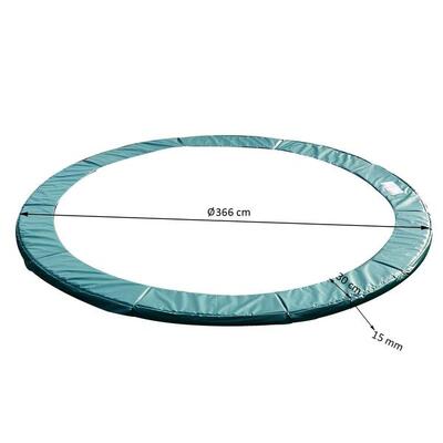 Cojín Borde para Cama Elástica HOMCOM 366x366 cm Verde