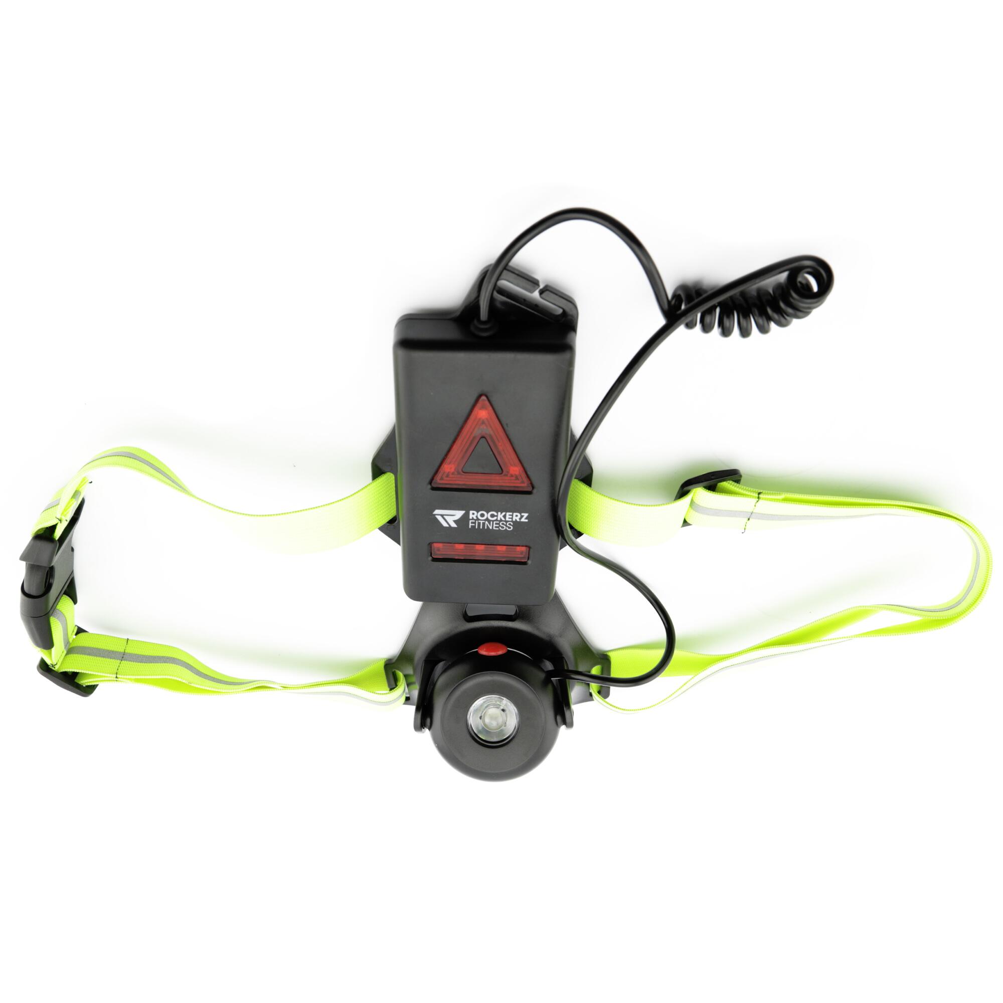 Lampe frontale de poitrine LED – Éclairage de course – Vert – Réglable 6/7