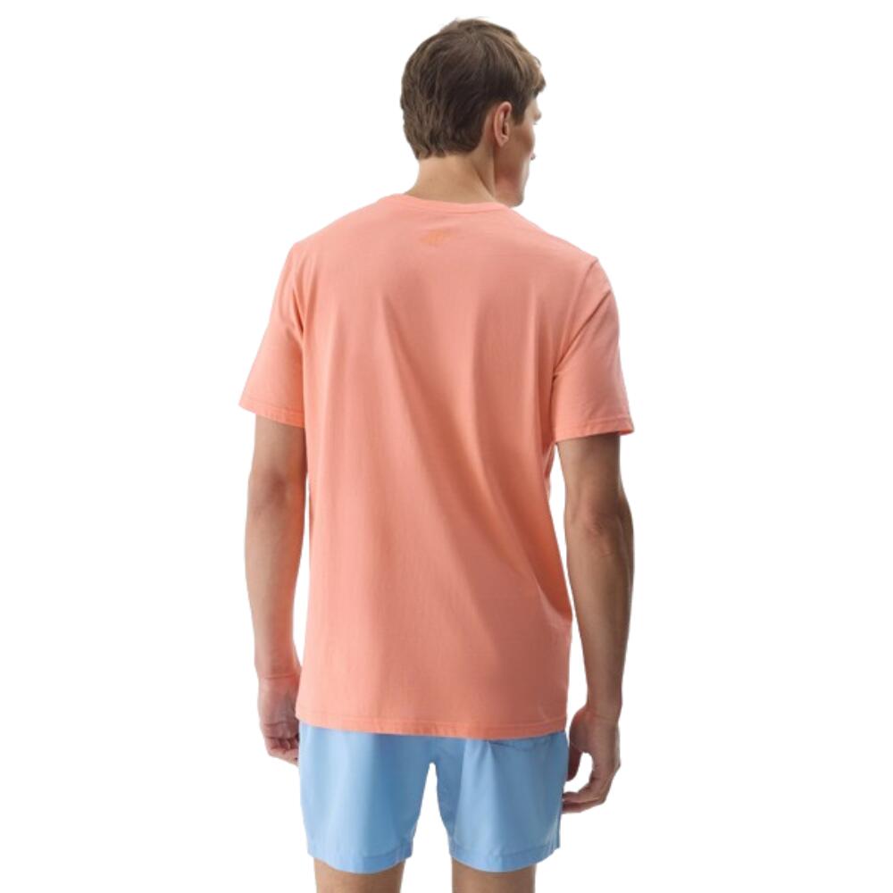 T-shirt em Algodão Fitness Homem 4F TTSHM1288. Laranja 3/4
