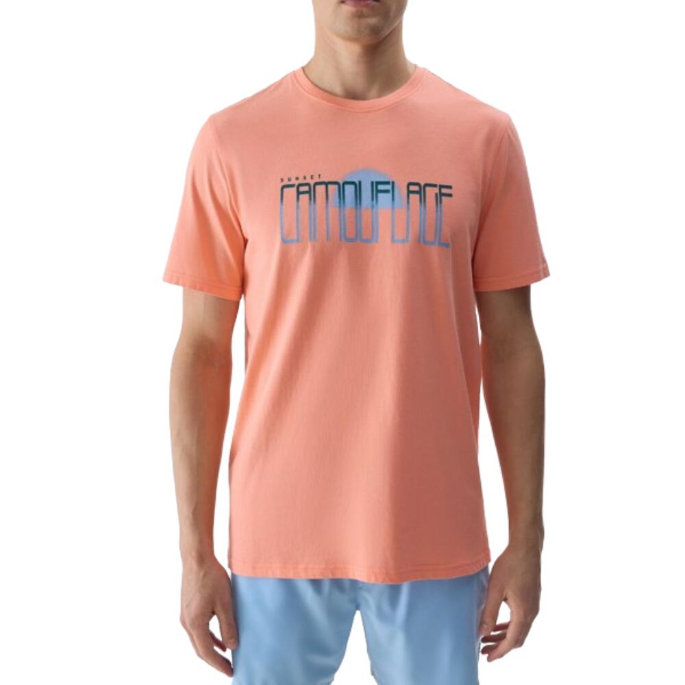 T-shirt em Algodão Fitness Homem 4F TTSHM1288. Laranja 2/4