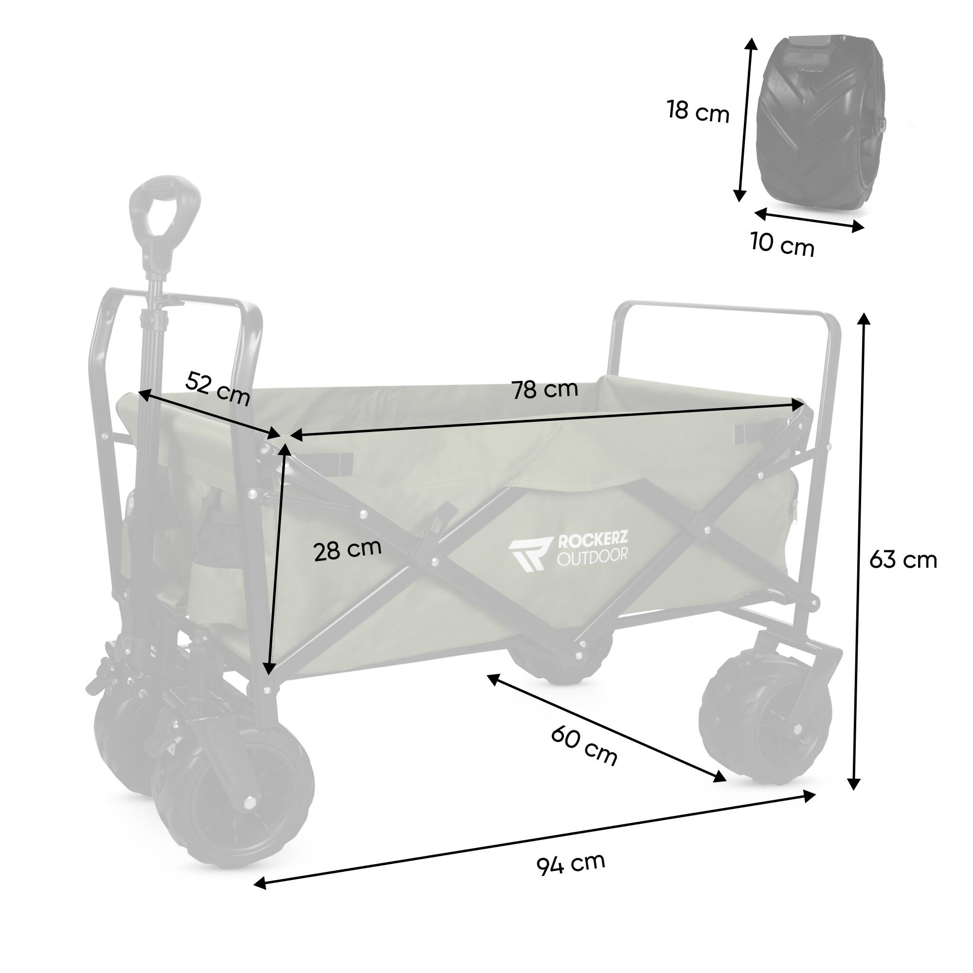 Carretto - Carro portavivande - Pieghevole - Capacità XL 3/7