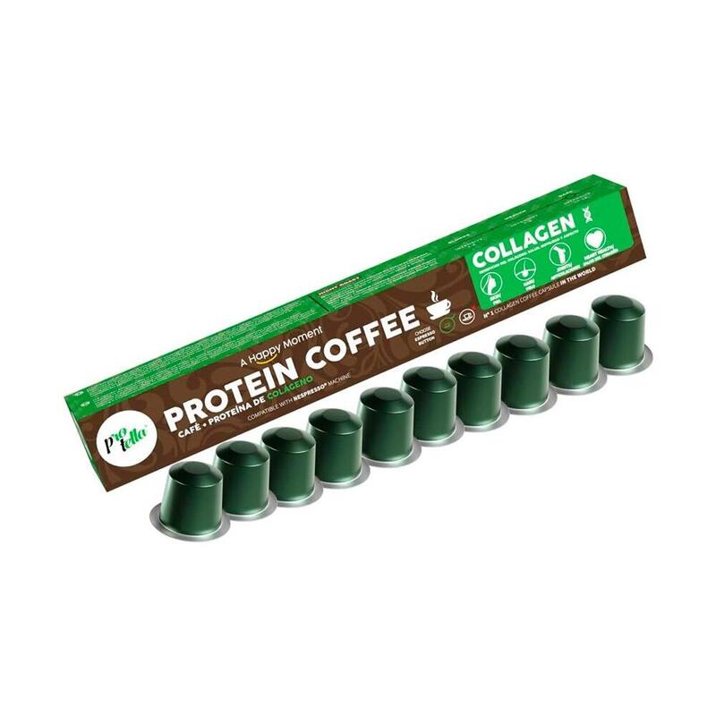 Protella - Proteína Coffee Collagen - Cápsulas de café com colagénio Exclusivo Online      23,99€  Preço por quantidade 239,90€kg PROTELLA Protella - Proteína Coffee Collagen - Cápsulas de café com colagénioVendido e expedido por: FitnessZone    