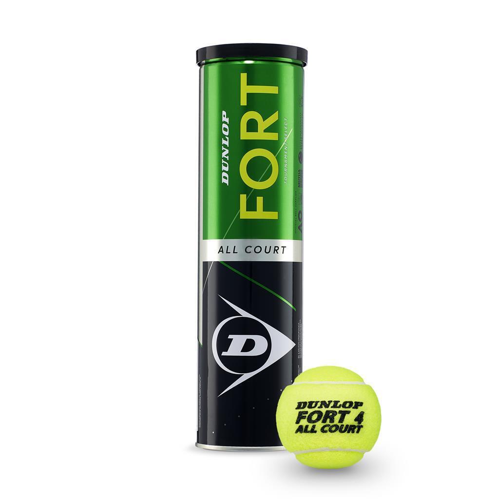 Set van 2 tubes van 4 tennisballen Dunlop fort all court 2/6
