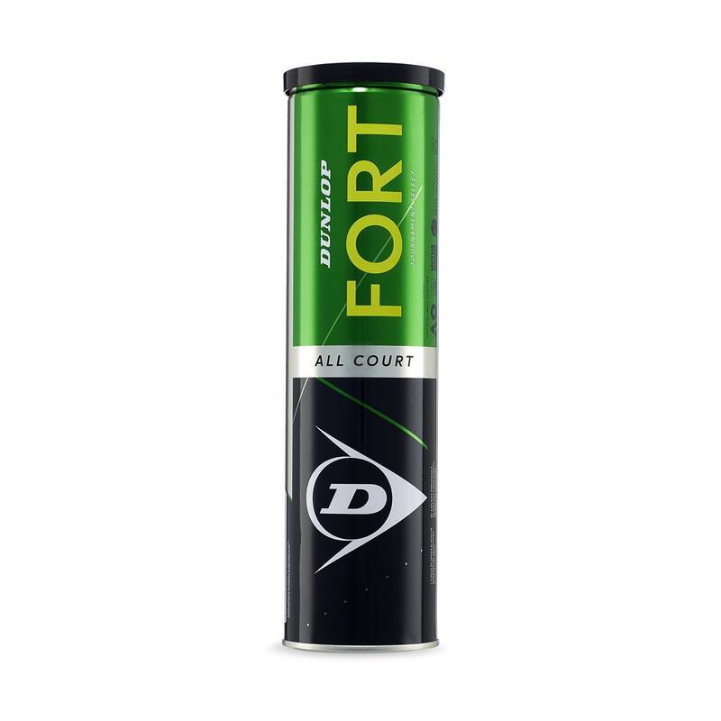 Set di 2 tubi di 4 palle da tennis Dunlop fort all court