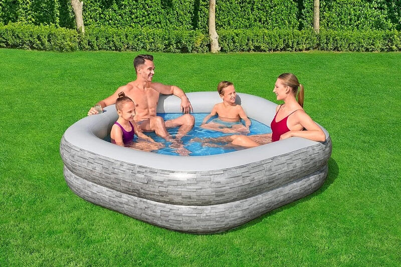 Bestway Piscine gonflable Ronde Sièges Intégrés-213x206x53 cm 2/7