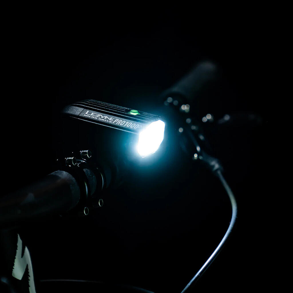 Lezyne Micro Drive Pro 1000+ Front Light-Satin Black (1000 Lumens)