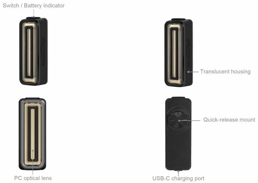 Magicshine SEEMEE 100 V2.0 Smart Rear Light (100 Lumens)