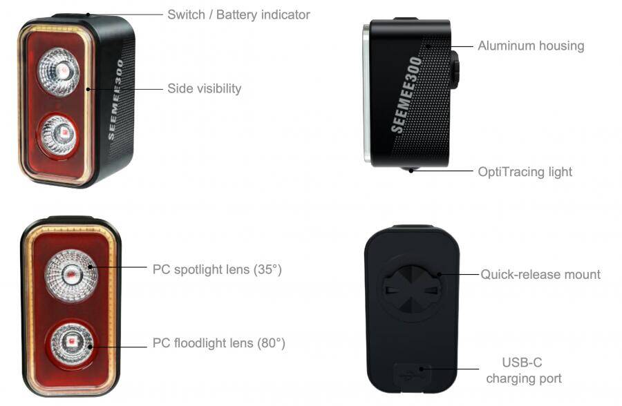 Magicshine SEEMEE 300 Smart Rear Light (300 Lumens) -  4