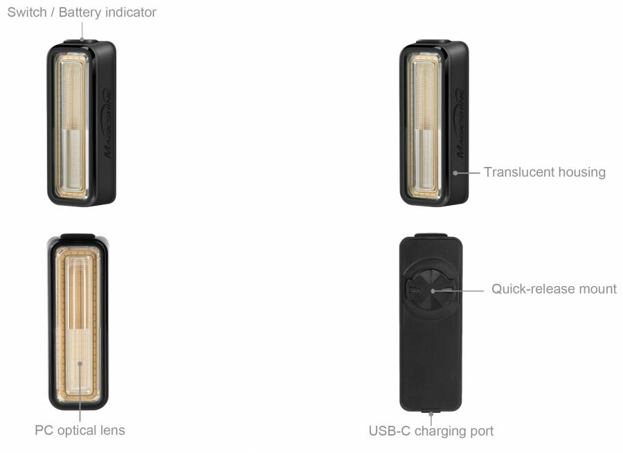 Magicshine SEEMEE 180 V2.0 Smart Rear Light (180 Lumens)