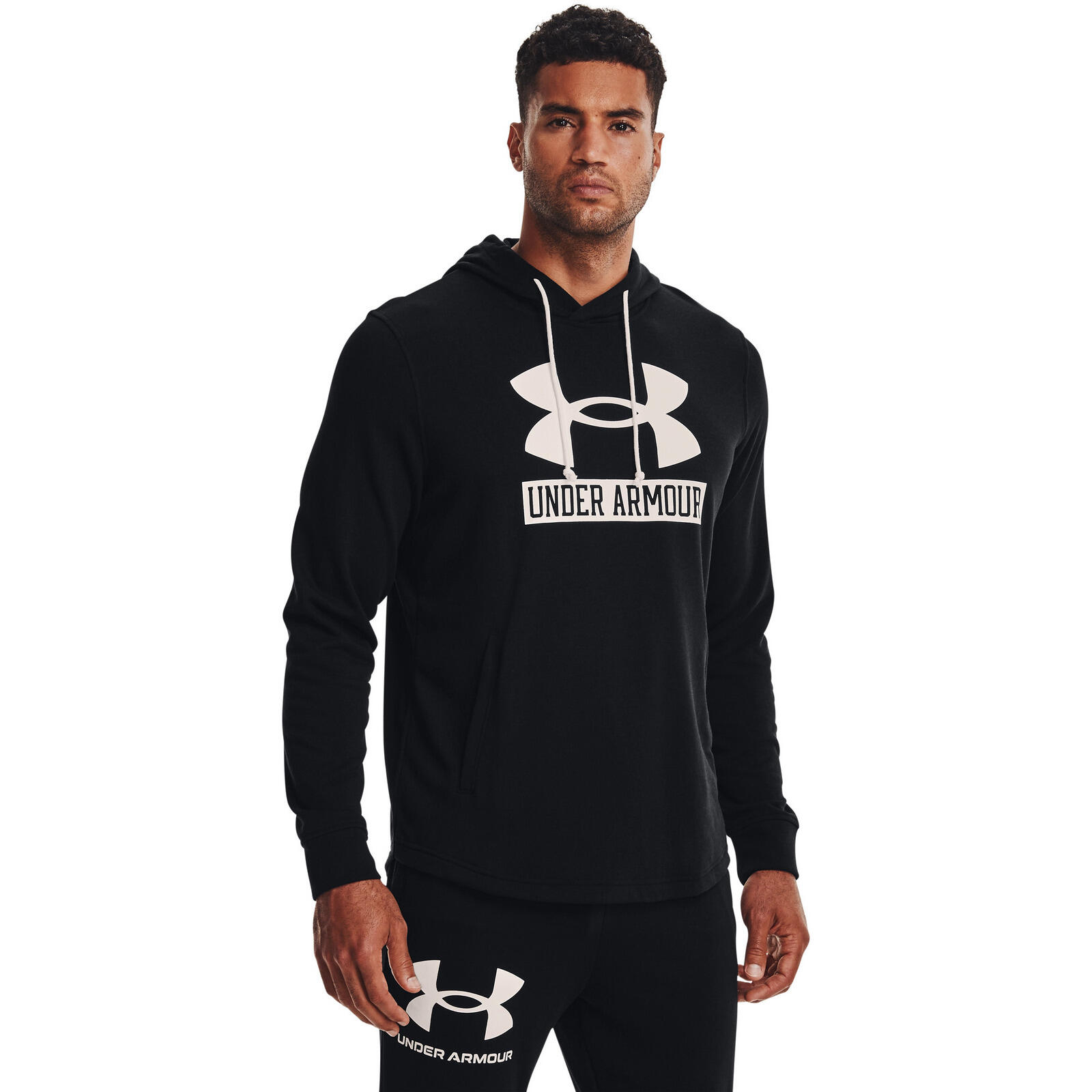 Capuche Under Armour Rival Logo, Noir, Hommes 3/5