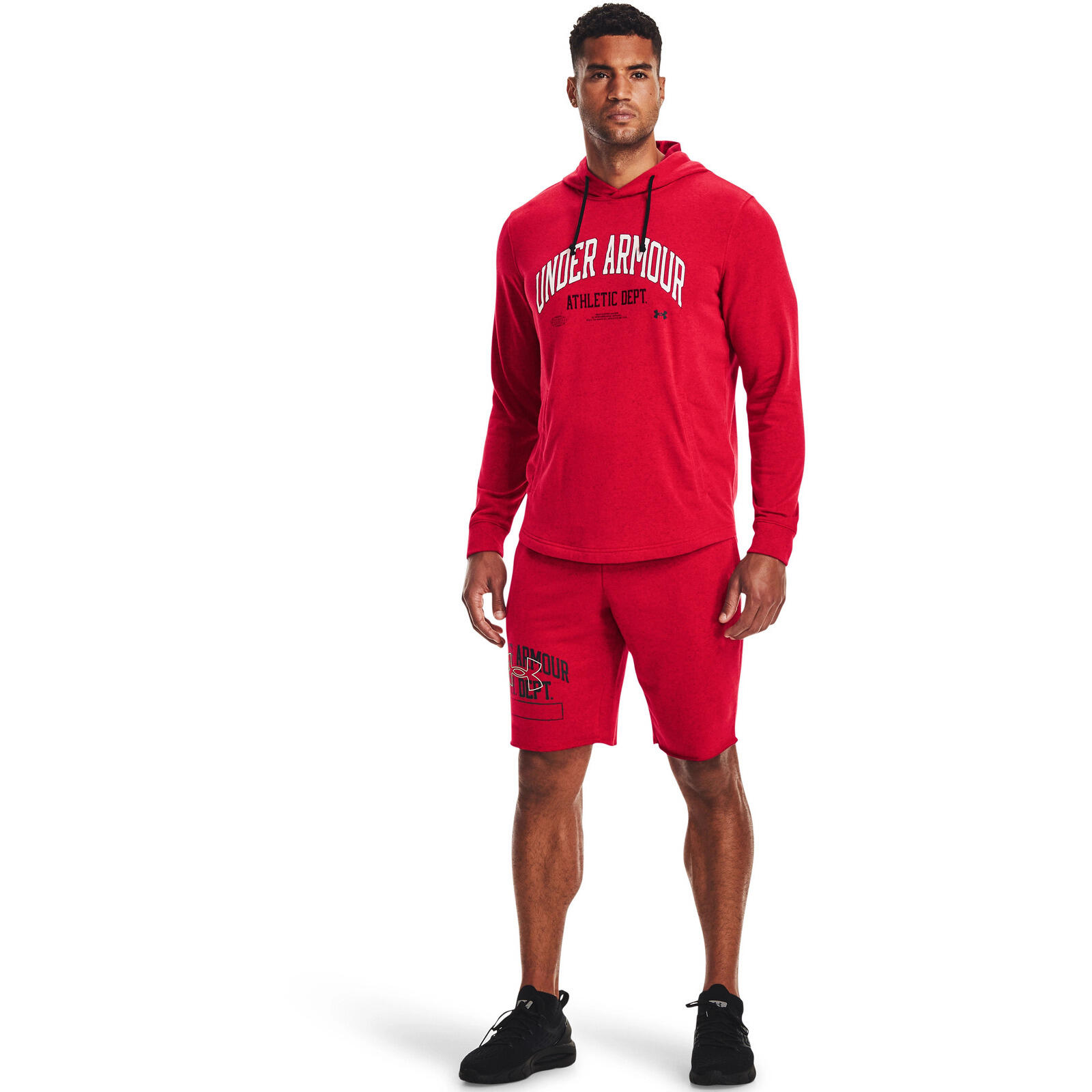 Capuche Under Armour Rival Terry, Rouge, Hommes 4/5