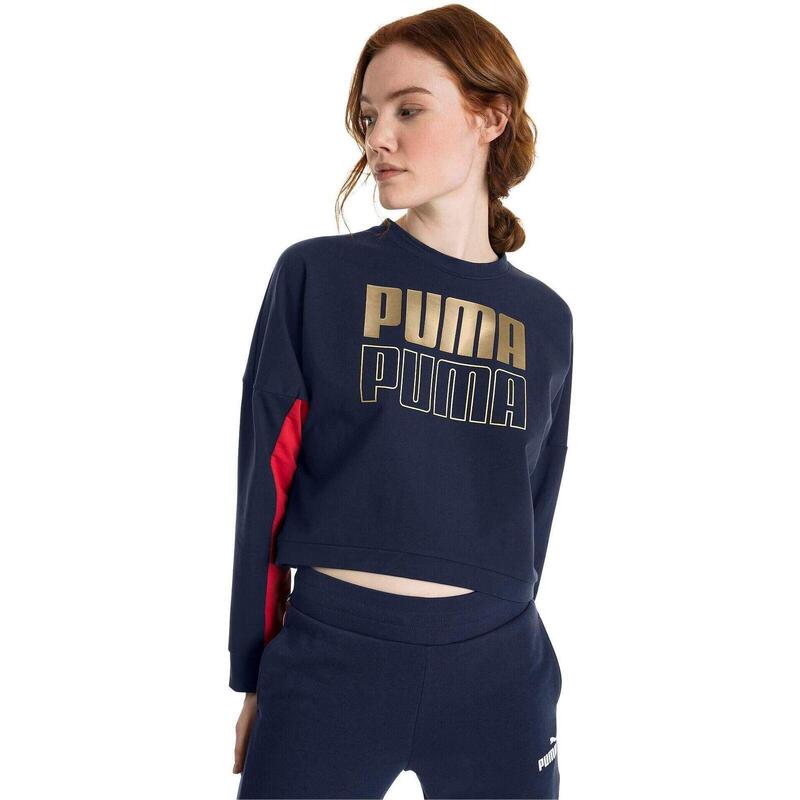 Chemisier Puma Modern Sport Crew Sweat, Bleu, Femmes