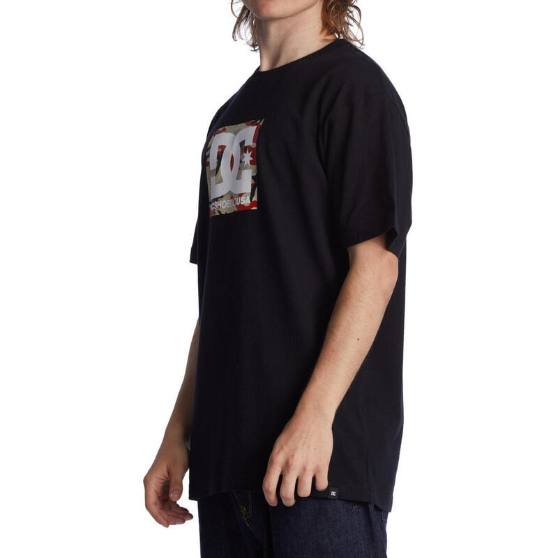 T-shirt DC Shoes Square Star Fill, Noir, Hommes