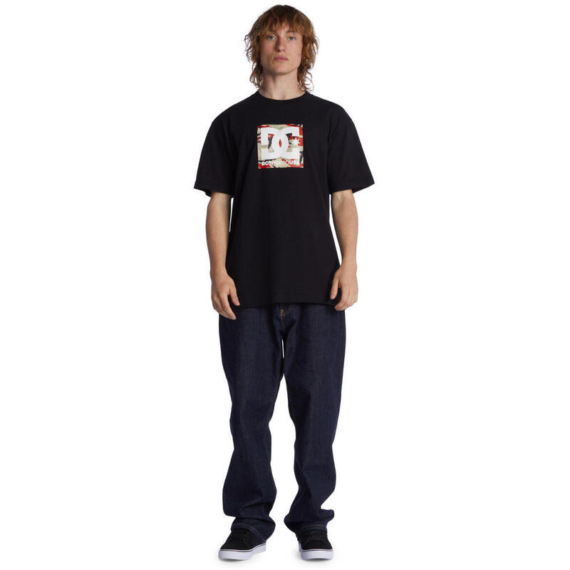 T-shirt DC Shoes Square Star Fill, Zwart, Mannen