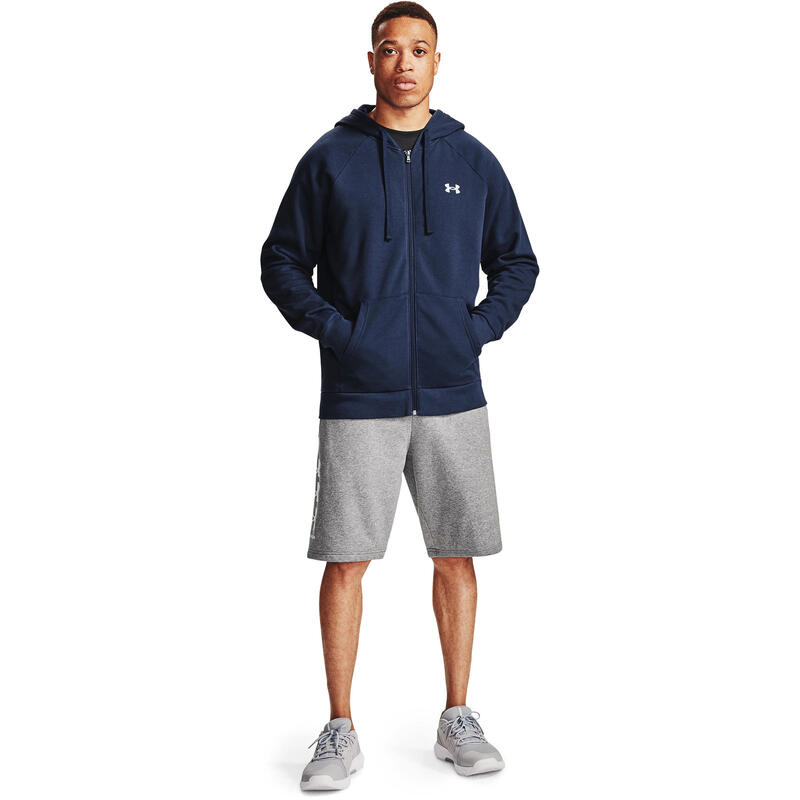 Sweat à capuche Under Armour UA Rival FZ Hoodie, Bleu, Hommes