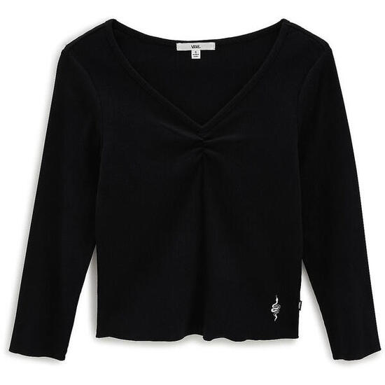 Camicetta Vans Ainara Crop Nero Donne