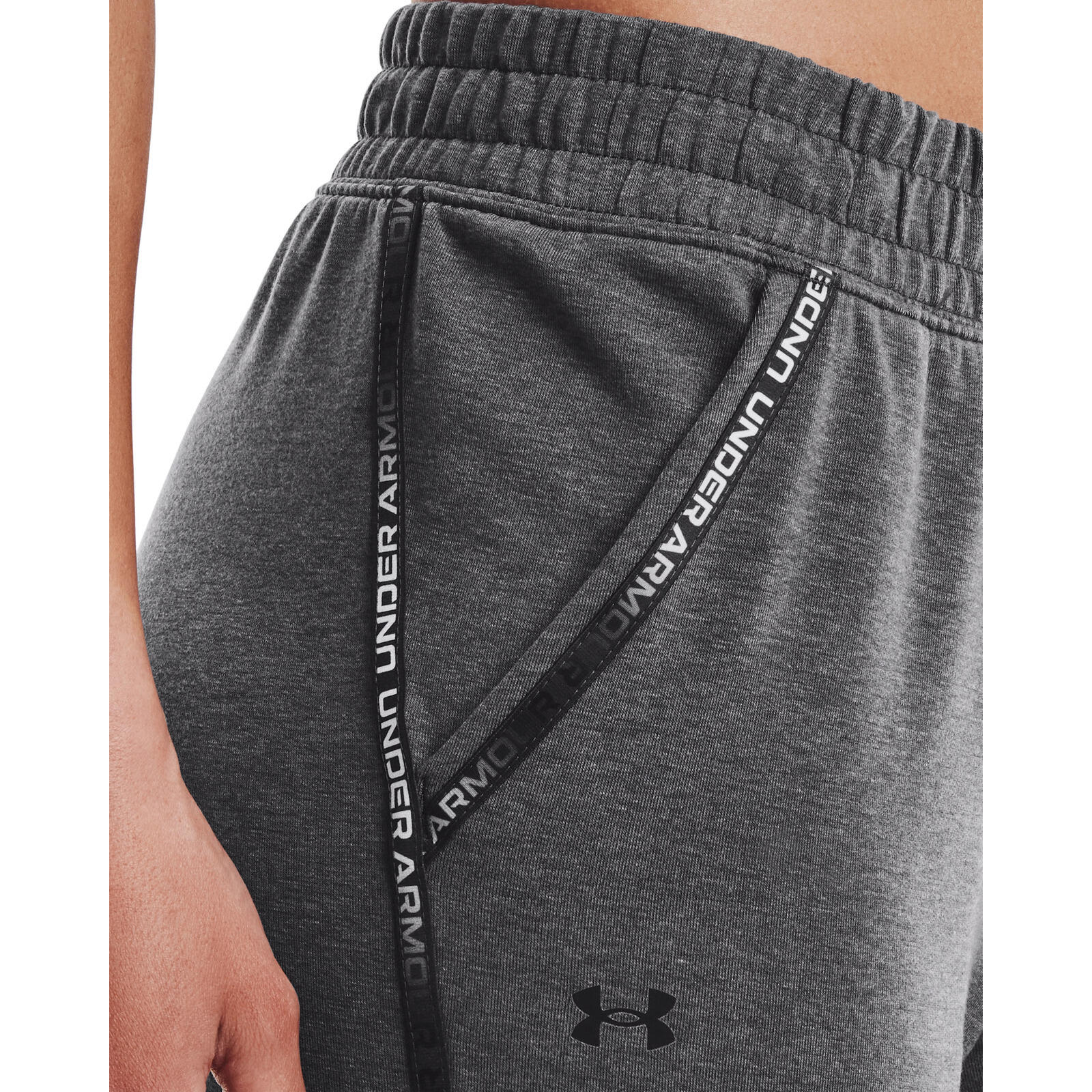 Pantalon Under Armour Rival Terry, Gris, Femmes 4/5