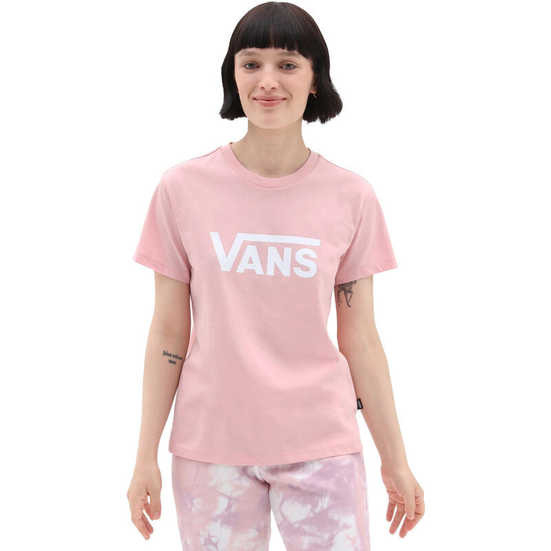 T-shirt Vans Drop V SS Crew-b, Rose, Femmes