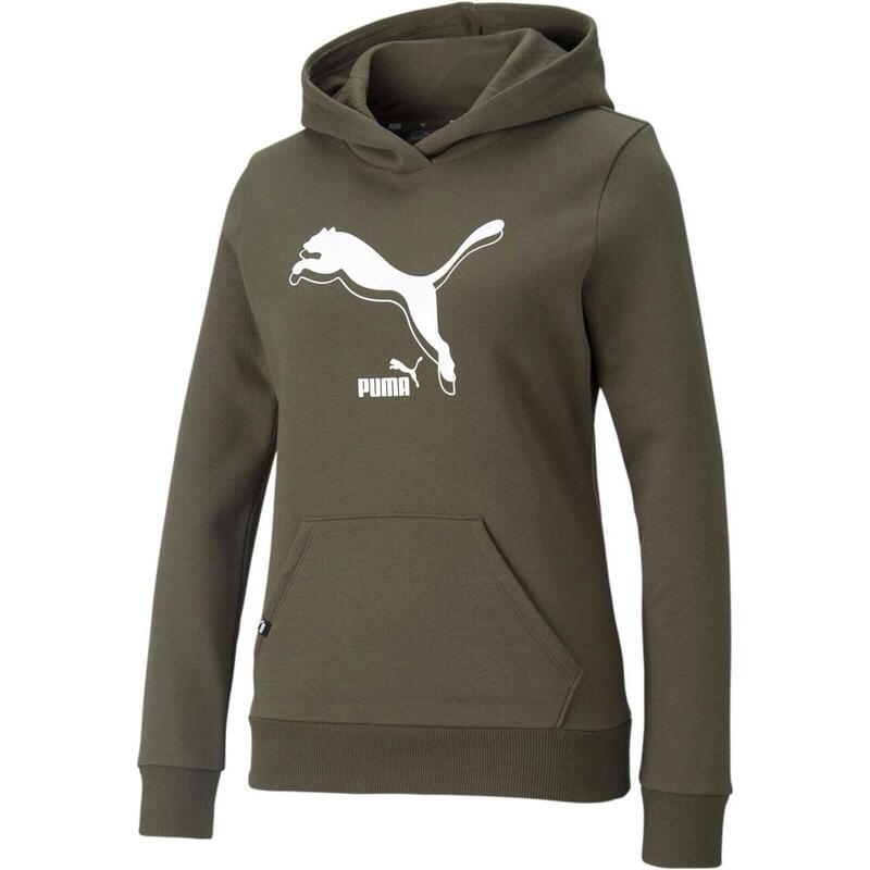 Cappuccio Puma Power Logo, Verde, Donne