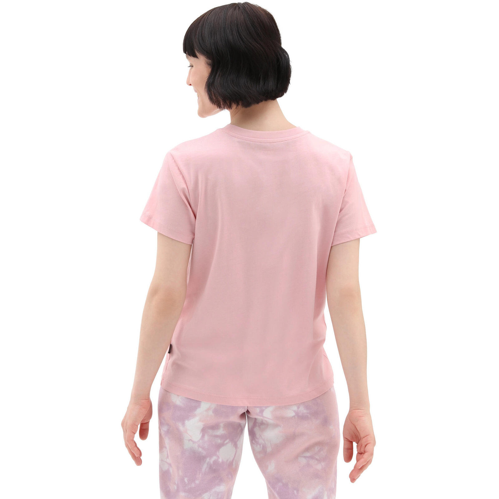 T-Shirt Vans Drop V SS Crew-b, Cor de rosa, Mulheres 2/5