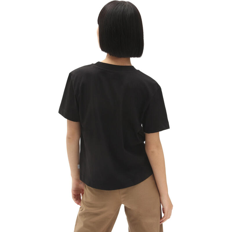Camiseta de manga corta Vans Junior V Boxy, Negro, Mujer
