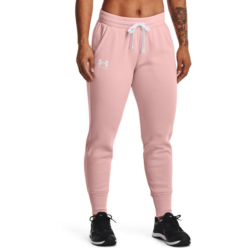 Broek Under Armour Rival Fleece, Roze, Dames