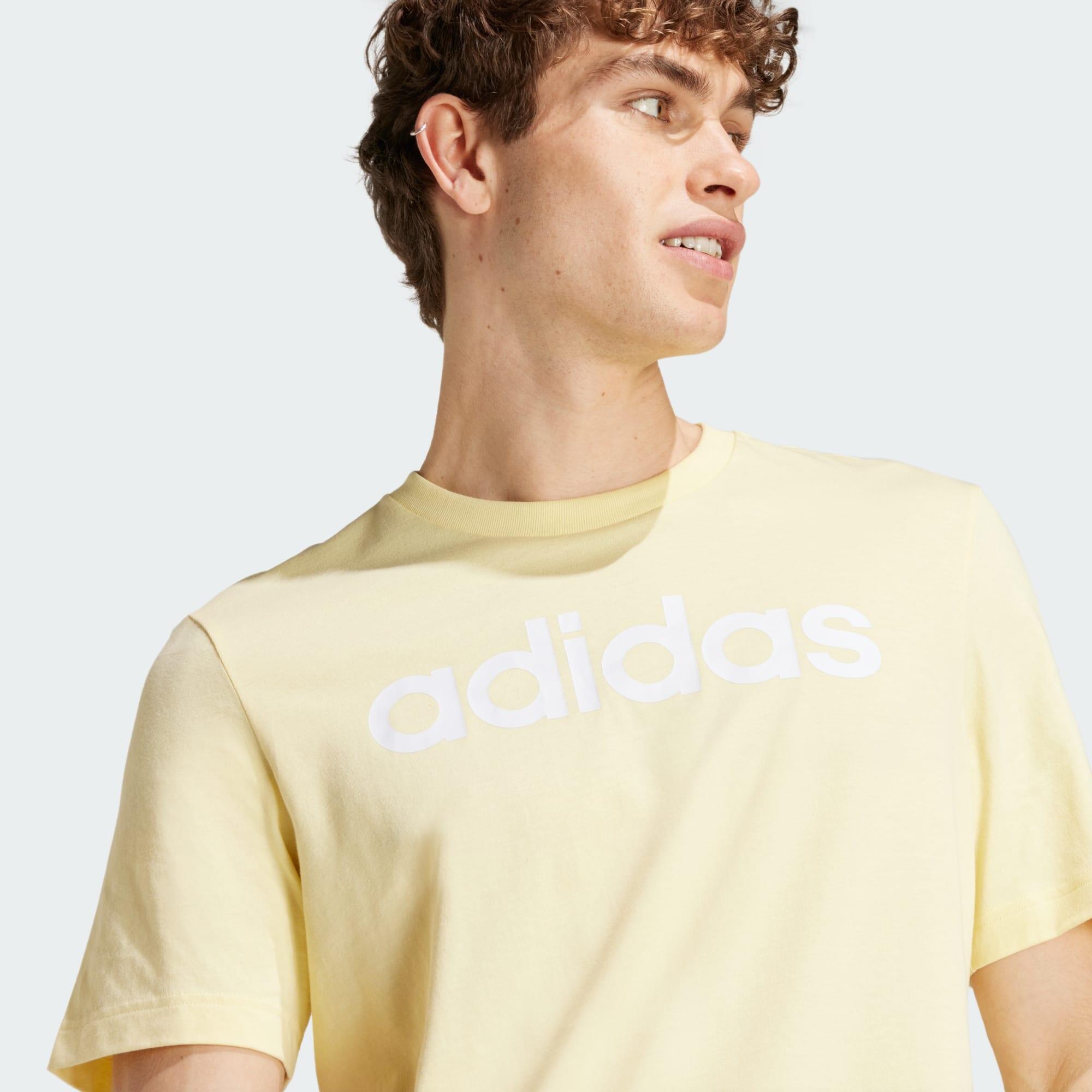 T-shirt avec logo brodé linéaire en jersey Essentials 5/7