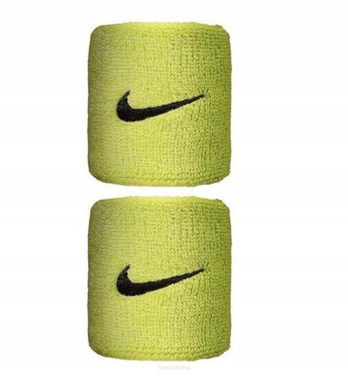 Fascia da polso Nike Swoosh - Atomic Green/Nero 6 cm