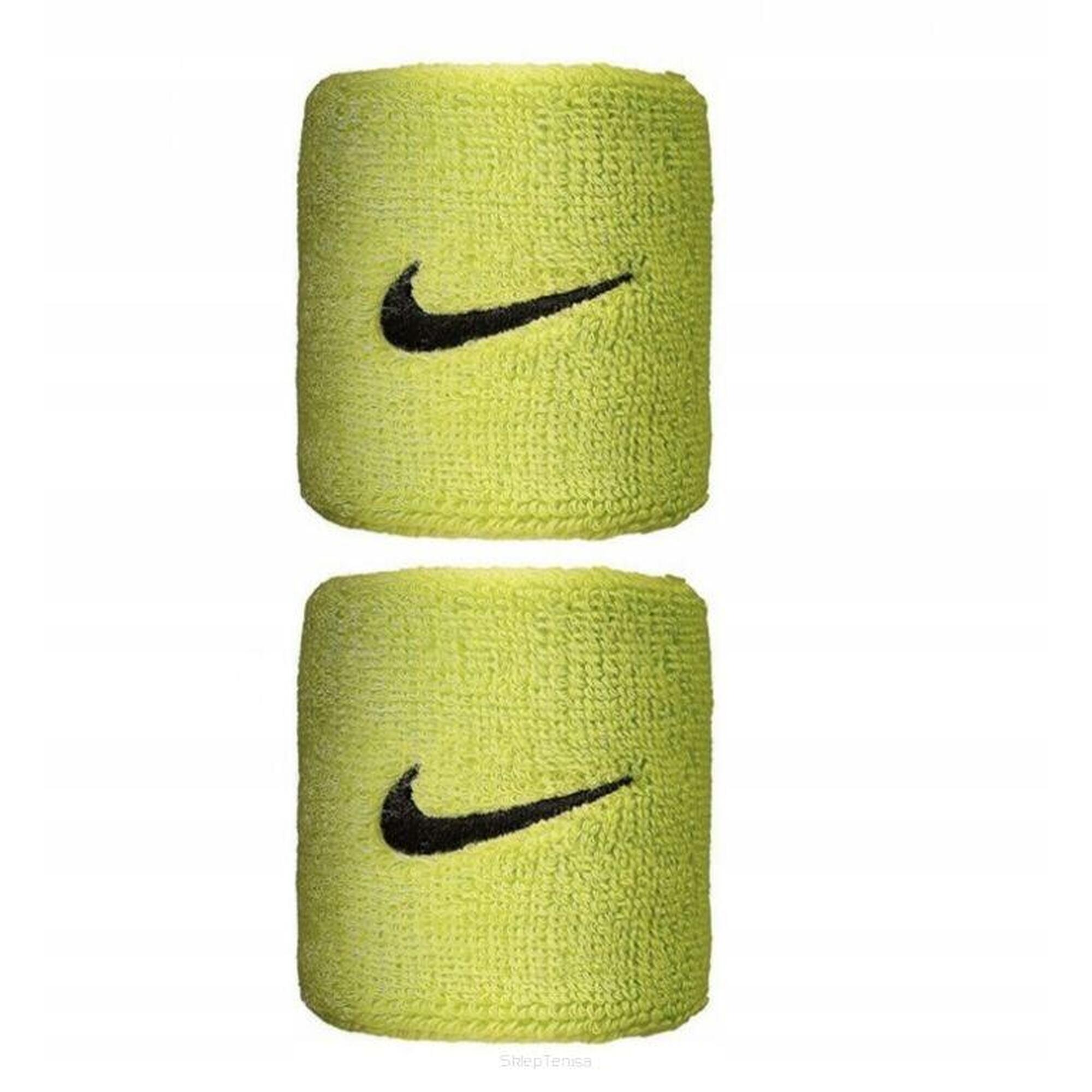 Frotka tenisowa Nike Swoosh Wristbands jasnozielona