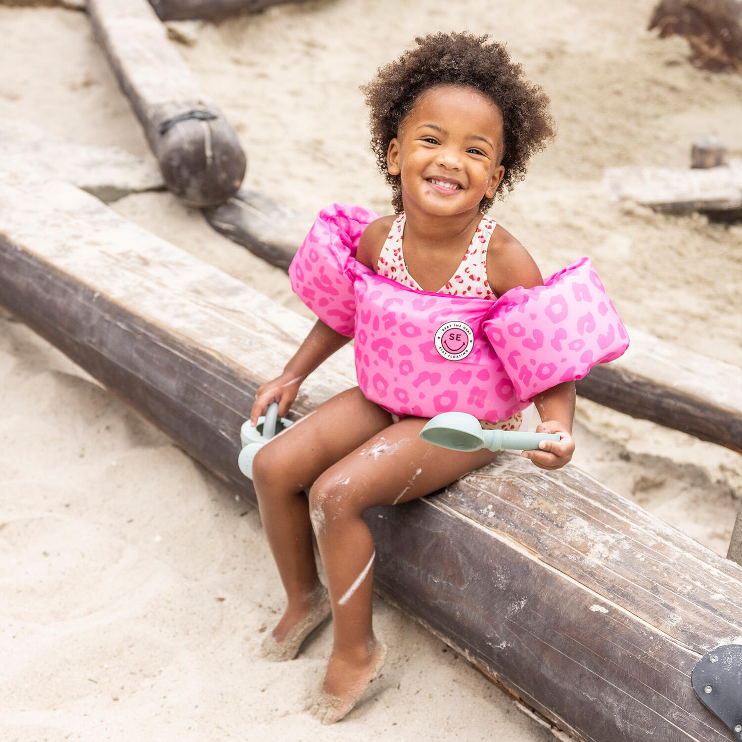 Swim Essentials | Roze Panterprint Puddle Jumper 2-6 jaar 4/7