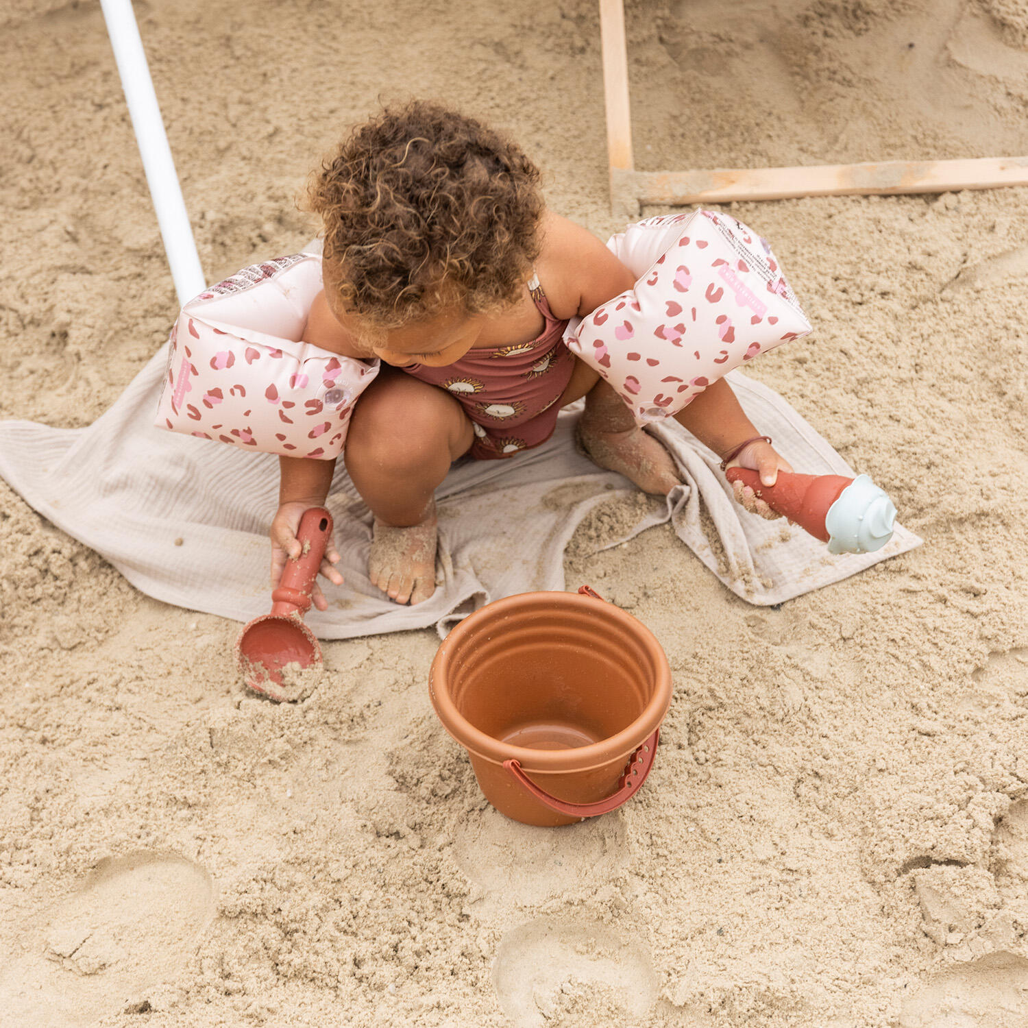 Brassards de natation Swim Essentials Old Rose Leopard 17x14 cm 5/7