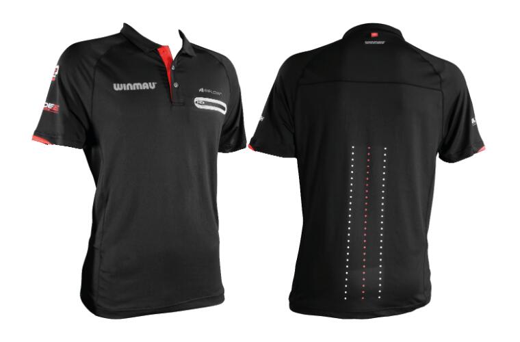 Winmau Darts Pro Line T-SHIRT Polo BLACK
