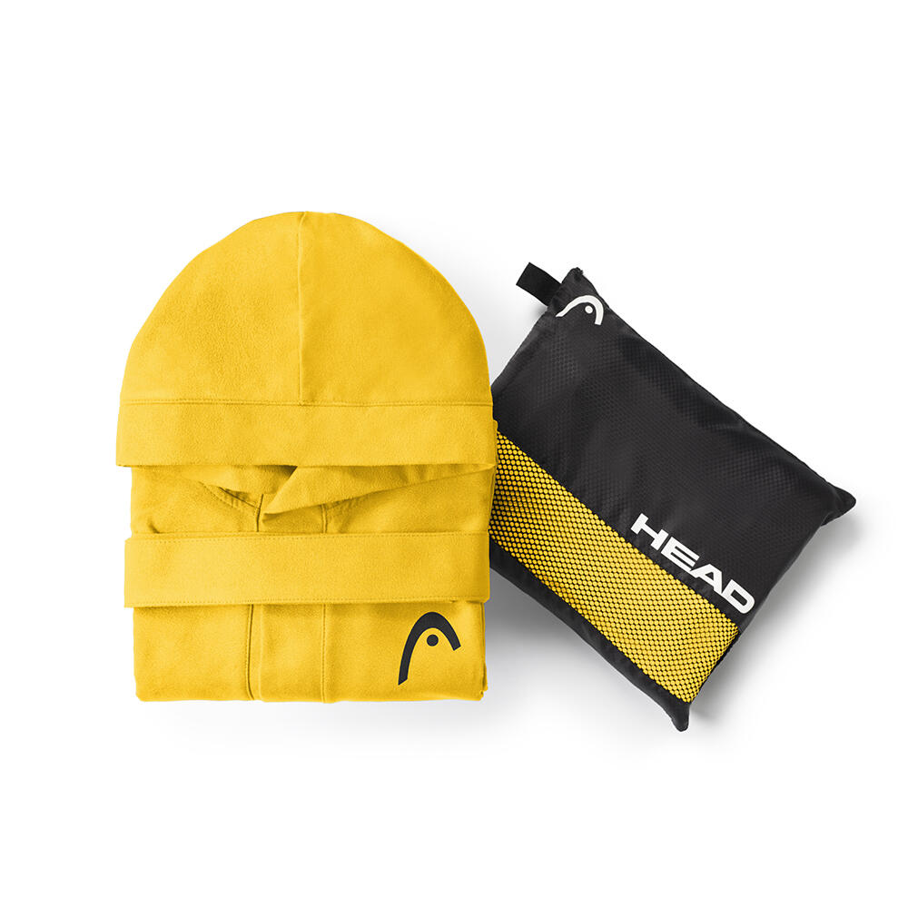 Peignoir adulte en microfibre avec capuche, polyvalent Couleur Sunny Yellow 2/6