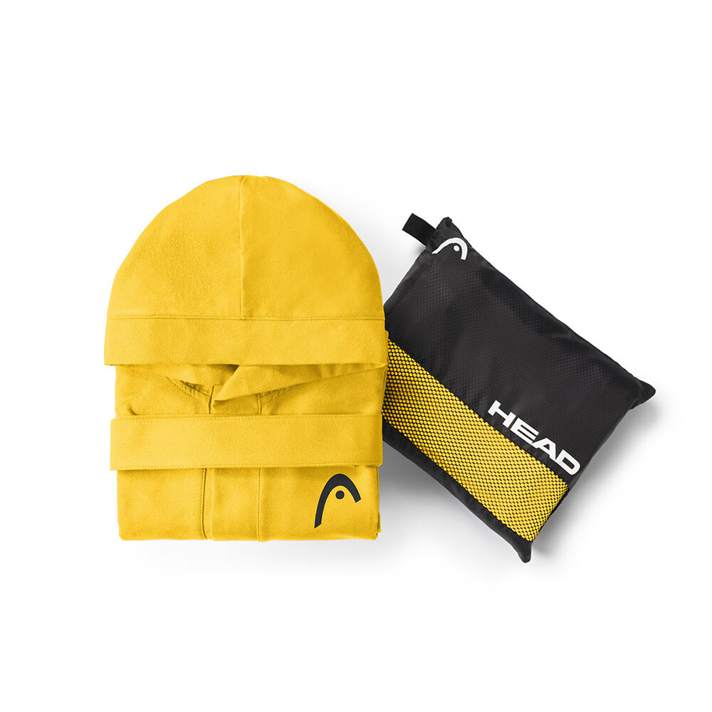 Kinderbadjas van microvezel met capuchon, kleur Sunny Yellow 2/2