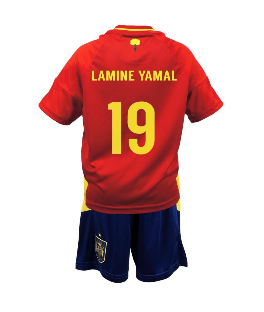 SPAIN Conjunto Fútbol España Eurocopa 2024 1ª Equipación Réplica Oficial Lamine Yamal