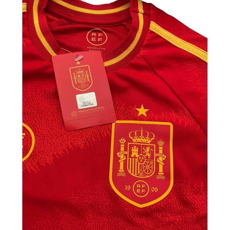 Camiseta Fútbol España Eurocopa 2024 1ª Equipación Réplica Oficial Lamine Yamal