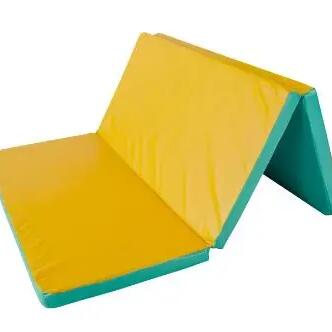 Matte - gymnastik - faltbar, dreiteilig - Gamma 150x100x5 - grün-gelb
