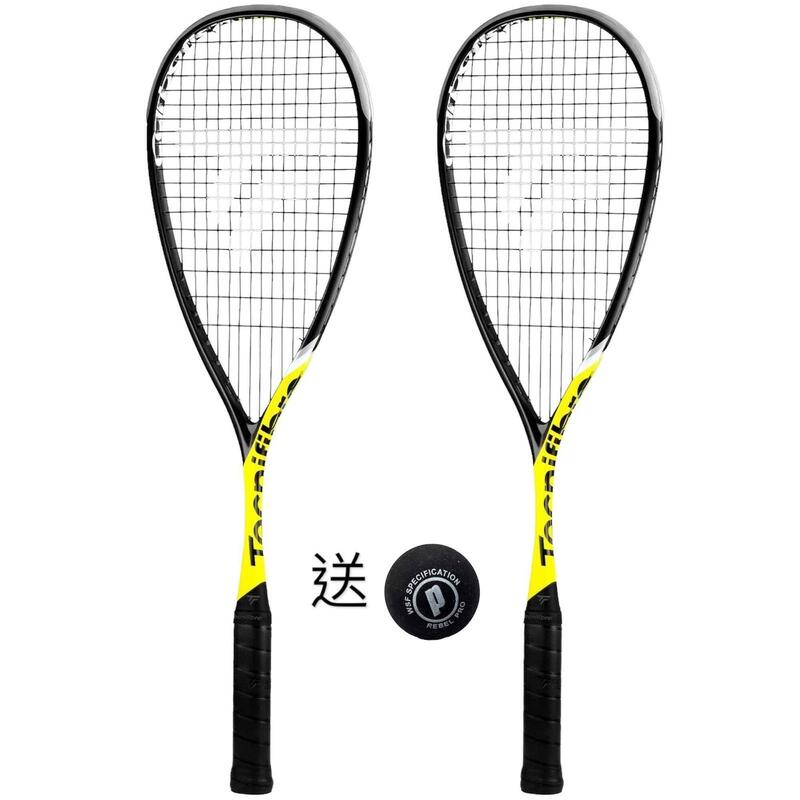 Heritage 2 125 Unisex Carbon Squash Twin Pack-Yellow