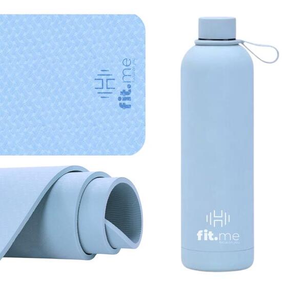Zestaw Mata Do Jogi Antypoślizgowa Tpe Duża Butelka Termiczna 500 ml