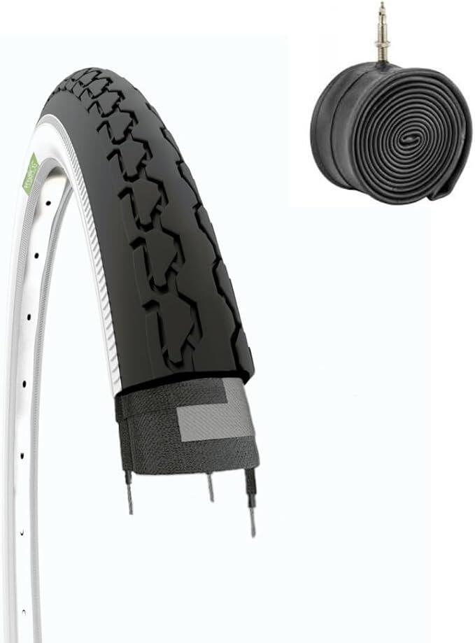 ECOVELO Copertone 24x1 3/8 (37-540) + camera,bicicletta bambino 24 x 1 3/8 stradali EV